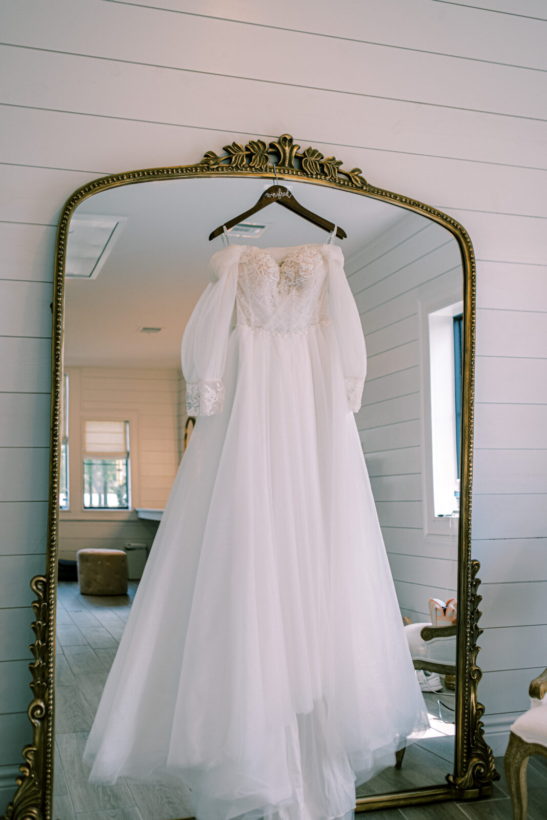 Bridgerton Inspired Wedding Dress at by Houston Wedding Photographer Mercie B Studio