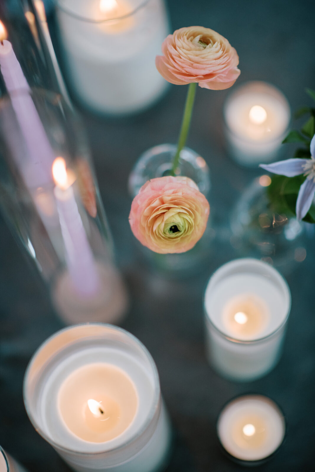 Close Up of aisle florals  at Houston Venue Boxwood Manor by Mercie B Studio